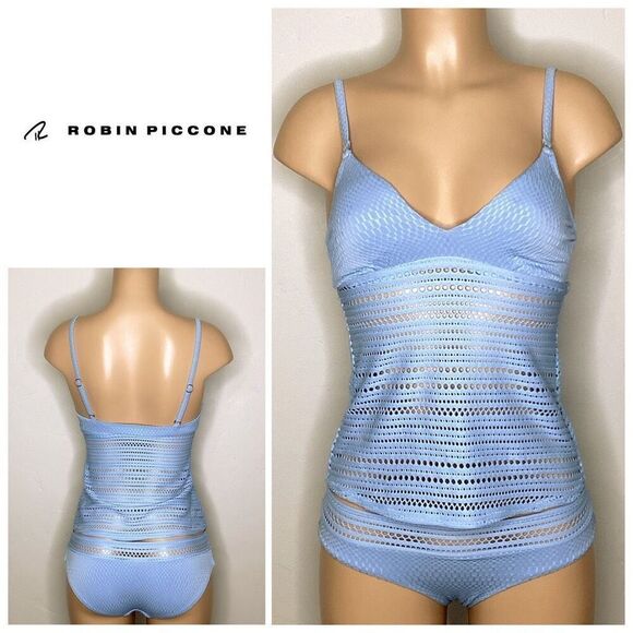 New. Robin Piccone pacific blue tankini set. L/M. Retails $206 - Picture 1 of 9